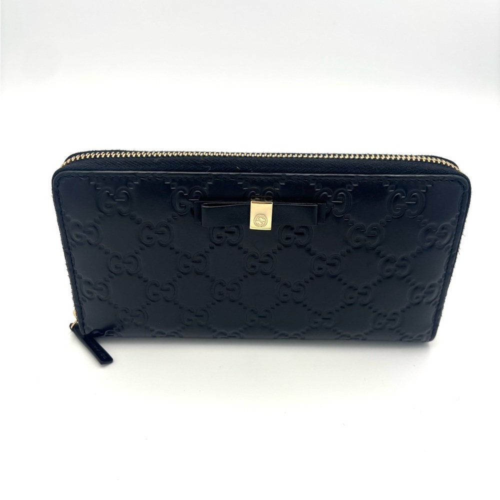 Gucci Guccisima Leather Zip Around Wallet